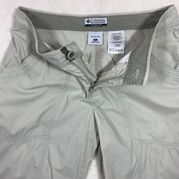 COLUMBIA Woman’s Cargo Capri cropped Pants beige  sz 6 - Picture 2 of 14
